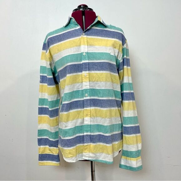 Harmont & Blaine Cotton Summer Striped Shirt L - Picture 1 of 10